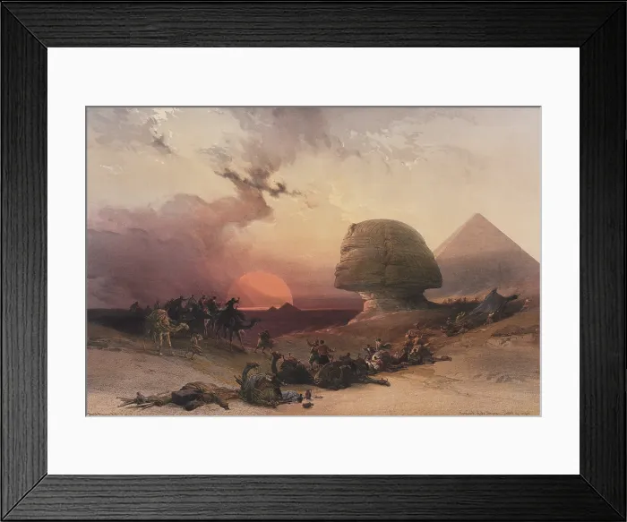 Framed Print : Approach of the Simoon-Desert at Gizeh, 1849, by Louis Haghe, 1806-1885, Belgian-British printer Framed Print : Approach of the Simoon-Desert at Gizeh, 1849, by Louis Haghe, 1806-1885, Belgian-British printer