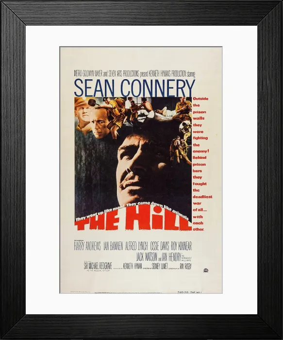 Framed Print : THE HILL, US poster, Sean Connery (front), 1965