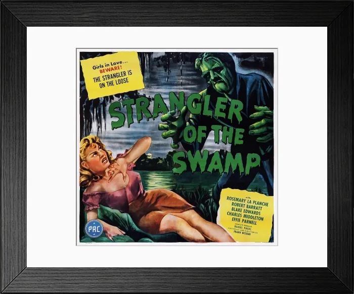 Framed Print : STRANGLER OF THE SWAMP, US poster art, left: Rosemary La Planche, 1946