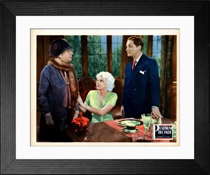 Framed Print : PLATINUM BLONDE, from left, Louise Closser Hale, Jean Harlow, Robert Williams, 1931