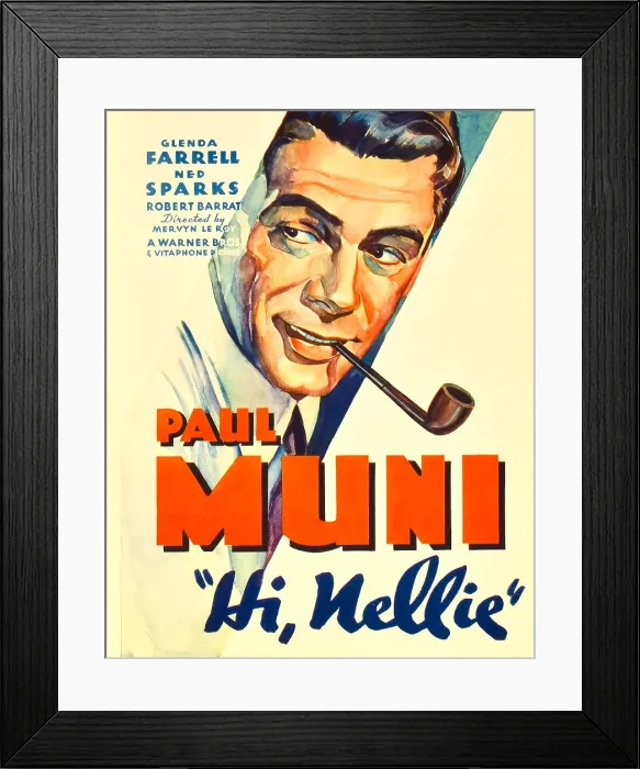 Framed Print : HI, NELLIE, Paul Muni, 1934 Framed Print : HI, NELLIE, Paul Muni, 1934