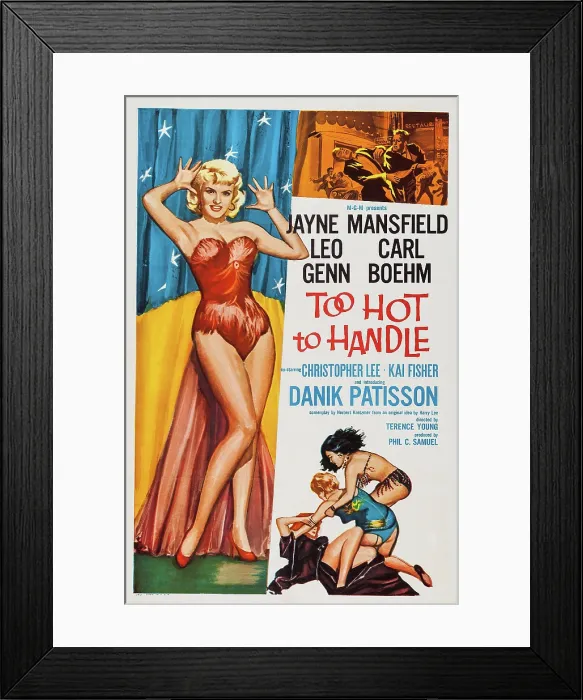 Framed Print : PLAYGIRL AFTER DARK, (aka TOO HOT TO HANDLE), US poster art, Jayne Mansfield, 1960 Framed Print : PLAYGIRL AFTER DARK, (aka TOO HOT TO HANDLE), US poster art, Jayne Mansfield, 1960