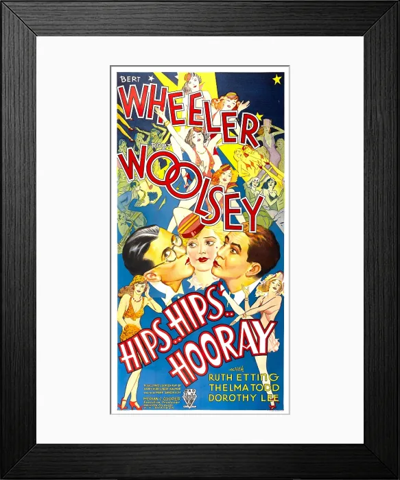Framed Print : HIPS, HIPS, HOORAY, from left: Robert Woolsey, Ruth Etting, Bert Wheeler, 1934 Framed Print : HIPS, HIPS, HOORAY, from left: Robert Woolsey, Ruth Etting, Bert Wheeler, 1934