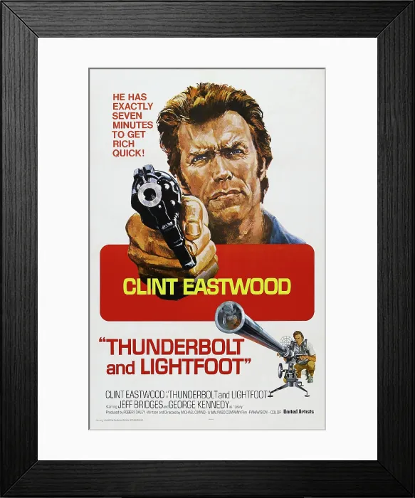 Framed Print : THUNDERBOLT AND LIGHTFOOT, US poster, Clint Eastwood, 1974