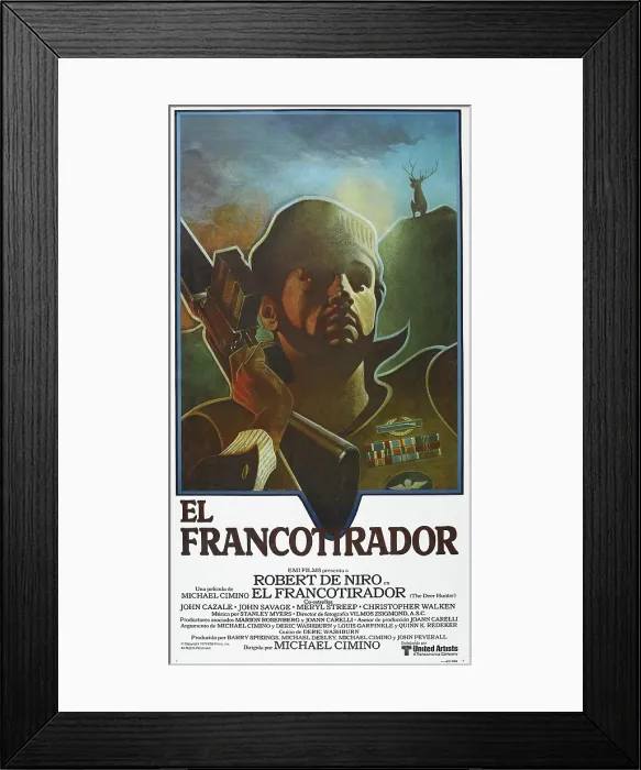 Framed Print : THE DEER HUNTER, (aka EL FRANCOTIRADOR), Spanish poster, Robert De Niro, 1978, Universal / courtesy Everett Collection