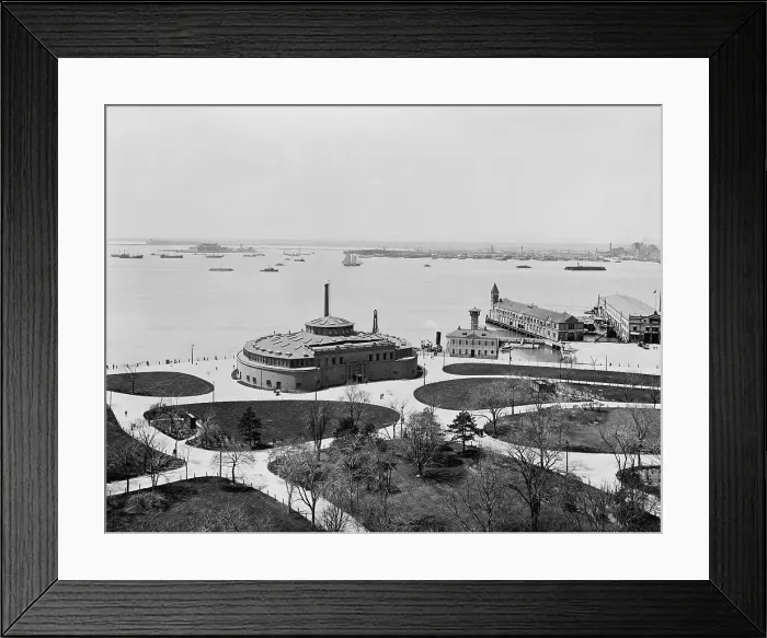 Framed Print : Battery and old Castle Garden, New York City, c. 1900