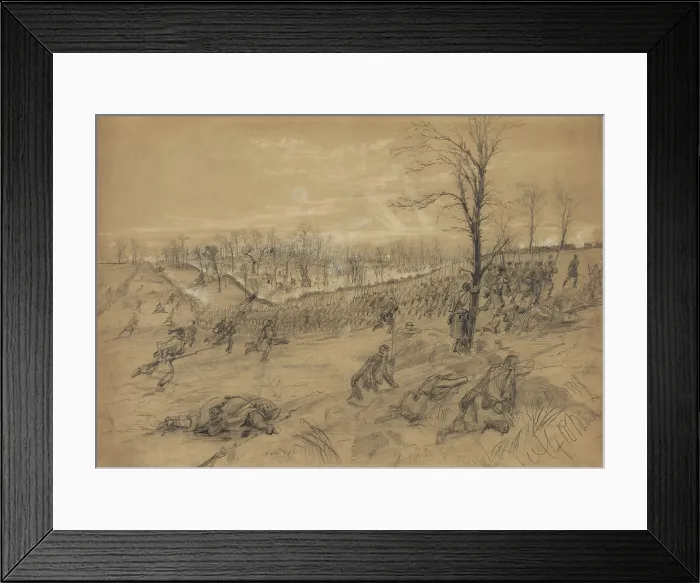 Framed Print : US Civil War, Stonewall Jackson's Shenandoah Valley Campaign, Battle of Kernstown, Virginia, March 23, 1862