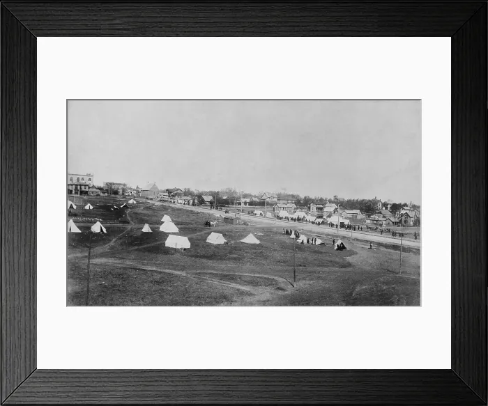 Framed Print : Boomer Camp in Arkansas City, Kansas, before opening of the Cherokee Strip on Sept. 1893 Framed Print : Boomer Camp in Arkansas City, Kansas, before opening of the Cherokee Strip on Sept. 1893