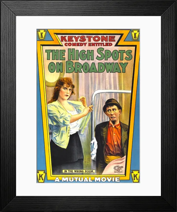 Framed Print : THE HIGH SPOTS ON BROADWAY, poster art, 1914 Framed Print : THE HIGH SPOTS ON BROADWAY, poster art, 1914
