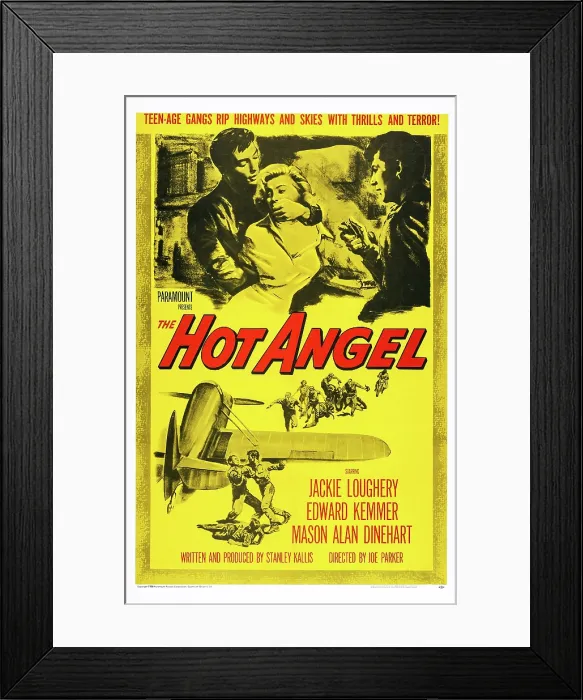 Framed Print : THE HOT ANGEL, US poster art, 1958 Framed Print : THE HOT ANGEL, US poster art, 1958