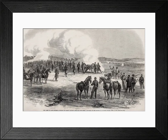 Framed Print : US Civil War, Peninsula Campaign, Seven Days Battles, June 25-July 1, 1862. Capt Framed Print : US Civil War, Peninsula Campaign, Seven Days Battles, June 25-July 1, 1862. Capt