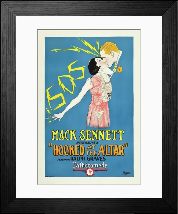 Framed Print : HOOKED AT THE ALTAR, poster art, 1926 Framed Print : HOOKED AT THE ALTAR, poster art, 1926