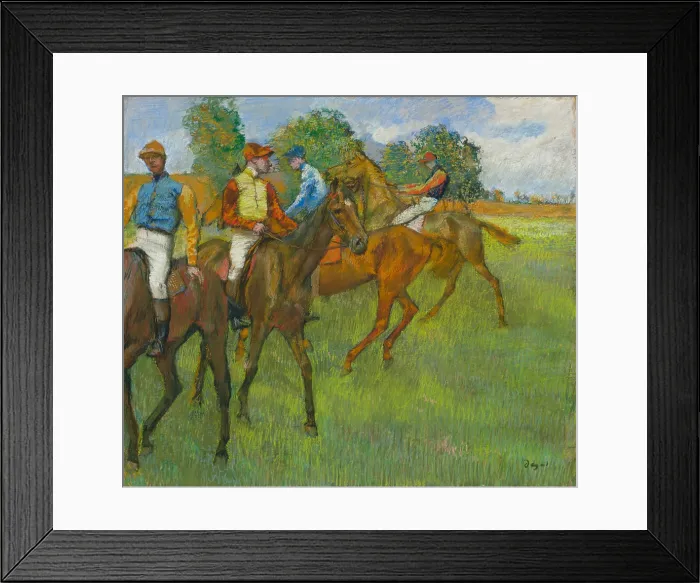 Framed Print : Before the Race, by Edgar Degas, 1887-1889, French Impressionist drawing, pastel on paper Framed Print : Before the Race, by Edgar Degas, 1887-1889, French Impressionist drawing, pastel on paper