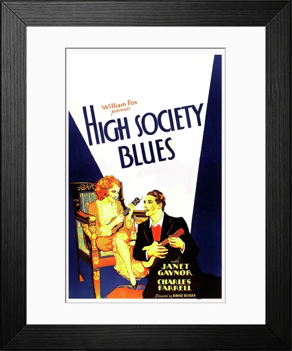 Framed Print : HIGH SOCIETY BLUES, US poster art, from left: Janet Gaynor, Charles Farrell, 1930. TM & copyright 20th Century Fox Film Corp. All rights reserved / courtesy Everett Collection