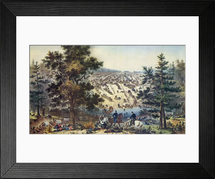 Framed Print : US Civil War, Peninsula Campaign, Seven Days Battles, June 25-July 1, 1862. The Army of the Potomac retreats from the Battle of Savage's Station, June 29