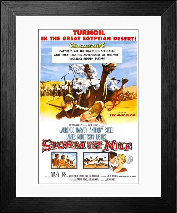Framed Print : STORM OVER THE NILE, US poster art, 1955