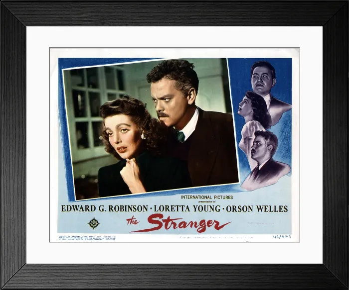 Framed Print : THE STRANGER, Loretta Young, Orson Welles, 1946