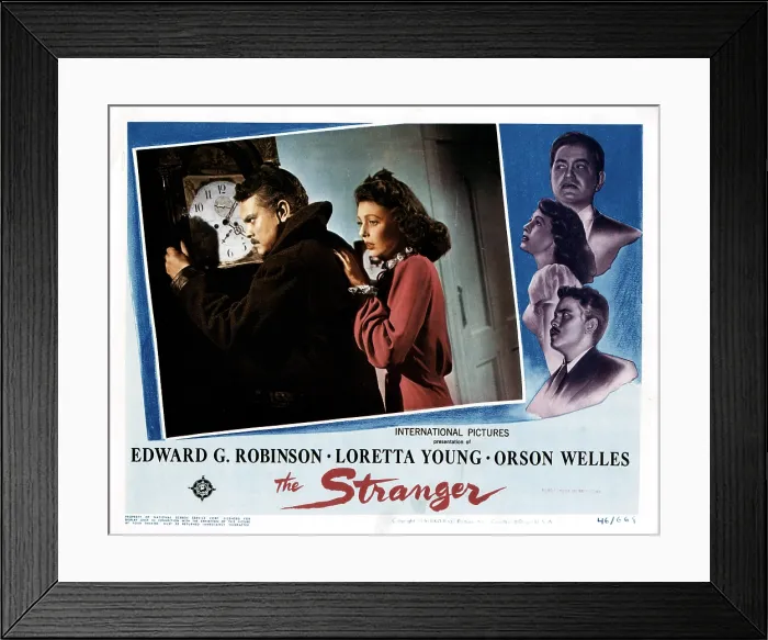 Framed Print : THE STRANGER, Orson Welles, Loretta Young, 1946