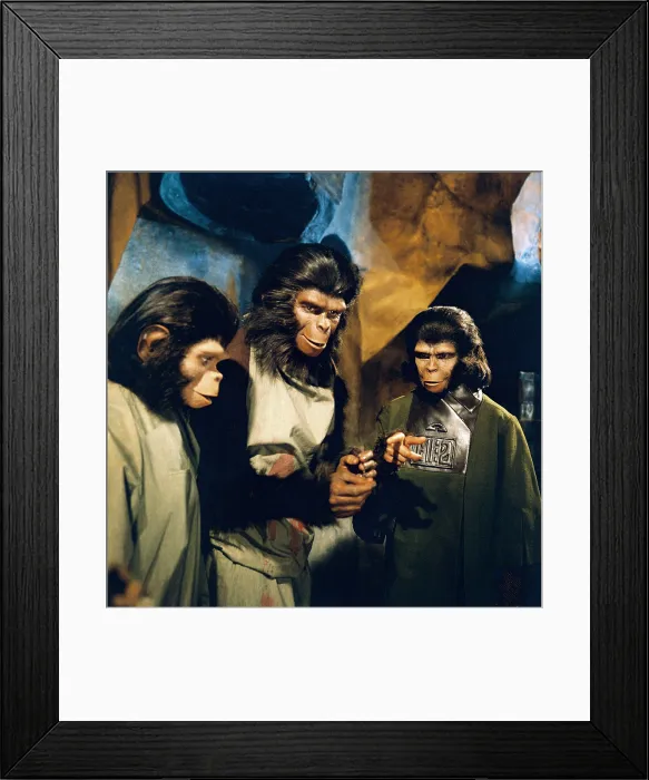Framed Print : PLANET OF THE APES, Roddy McDowall (left), Kim Hunter (right), 1968, TM & Copyright (c) 20th Century Fox Film Corp. All rights reserved