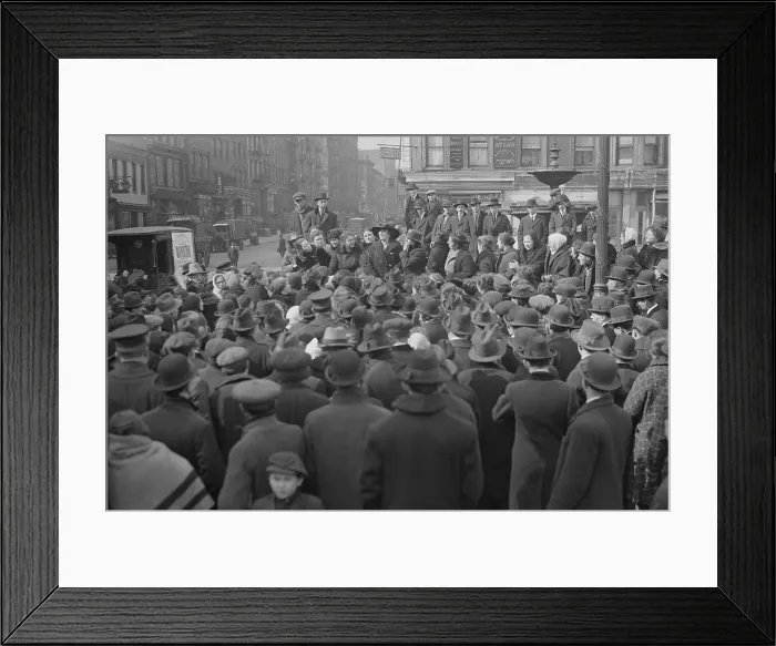 Framed Print : Food protest at East Broadway and Rutgers Street, NYC, Feb. 20, 1917 Framed Print : Food protest at East Broadway and Rutgers Street, NYC, Feb. 20, 1917
