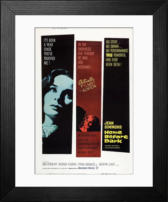 Framed Print : HOME BEFORE DARK, US poster, Jean Simmons, 1958