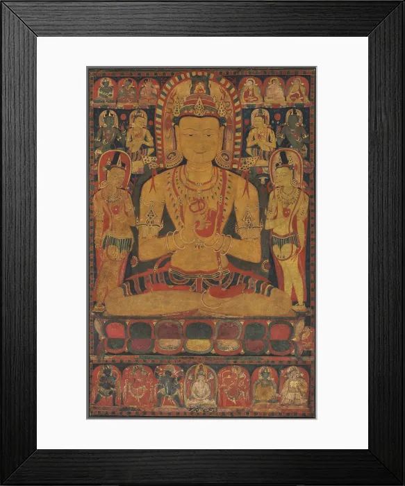 Framed Print : Tantric Buddha, c. 1150-1200, from Central Tibet painting, opaque watercolor, ink, and gold on cotton Framed Print : Tantric Buddha, c. 1150-1200, from Central Tibet painting, opaque watercolor, ink, and gold on cotton