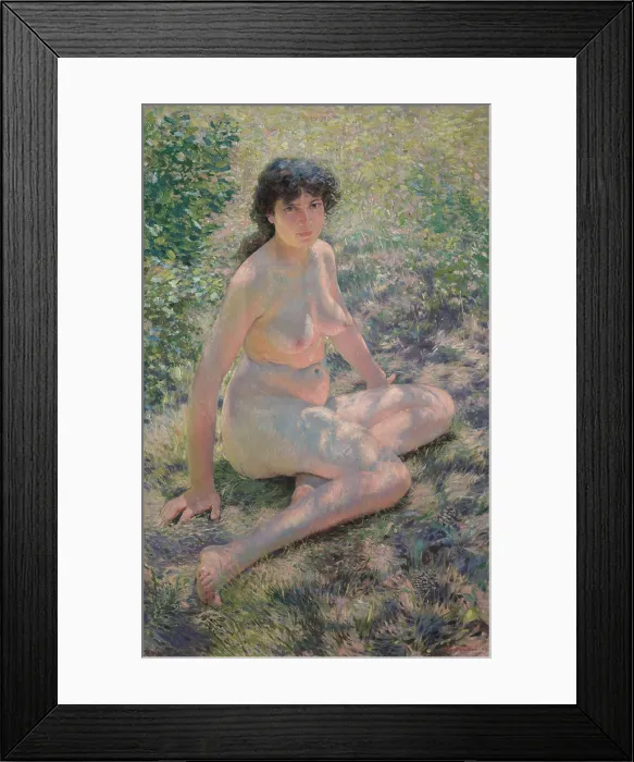 Framed Print : Nude, 1893, by Otto H. Bacher, 1856-1909, American impressionist painting, oil on canvas Framed Print : Nude, 1893, by Otto H. Bacher, 1856-1909, American impressionist painting, oil on canvas