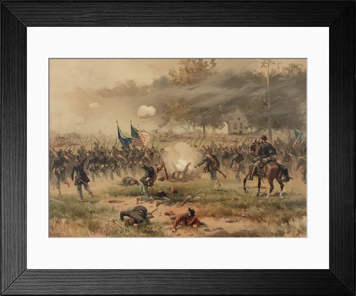 Framed Print : US Civil War. Battle of Antietam, also called Battle of Sharpsburg, Sept. 17, 1862. BATTLE OF ANTIETAM, by Thure de Thulstrup, c. 1885-87 Framed Print : US Civil War. Battle of Antietam, also called Battle of Sharpsburg, Sept. 17, 1862. BATTLE OF ANTIETAM, by Thure de Thulstrup, c. 1885-87