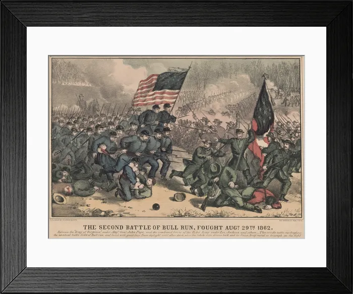 Framed Print : US Civil War. 2nd Battle of Manassas, also called 2nd Battle of Bull Run, August 28-30, 1862