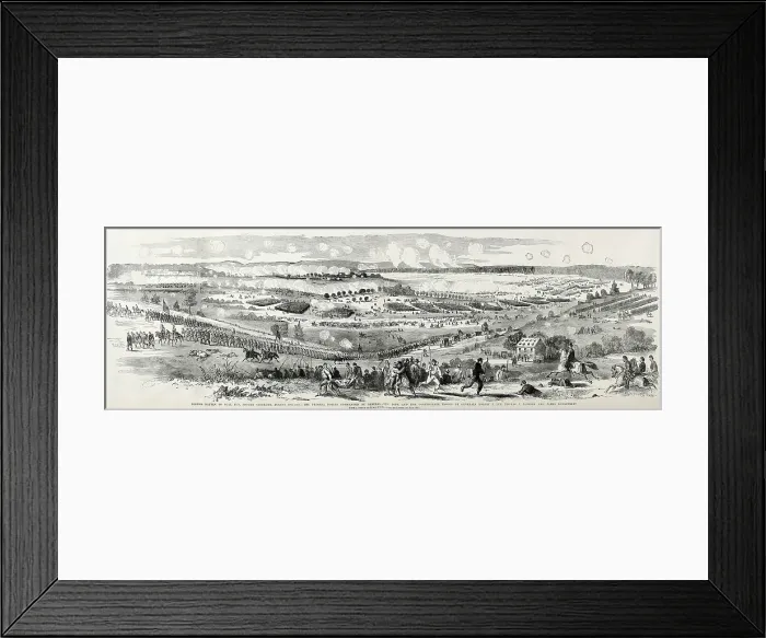 Framed Print : US Civil War. 2nd Battle of Manassas, also called 2nd Battle of Bull Run, August 28-30, 1862. Panorama of the 2nd Battle of Bull Run, August 30 Framed Print : US Civil War. 2nd Battle of Manassas, also called 2nd Battle of Bull Run, August 28-30, 1862. Panorama of the 2nd Battle of Bull Run, August 30