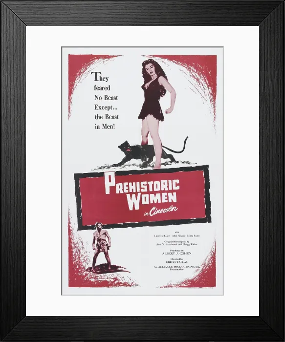Framed Print : PREHISTORIC WOMEN, US poster art, 1950
