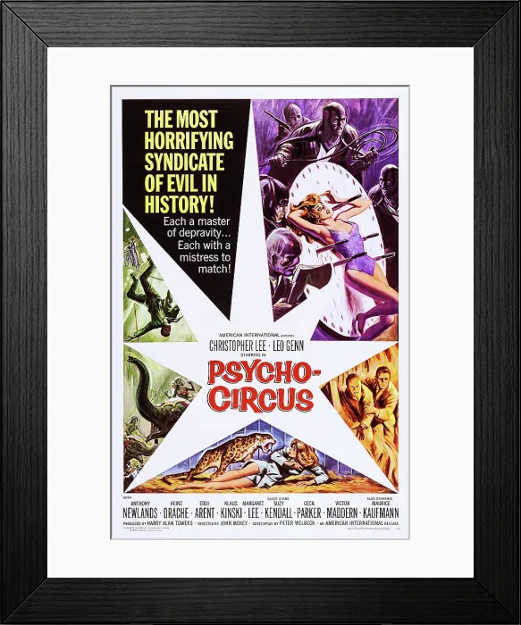 Framed Print : PSYCHO-CIRCUS, (aka CIRCUS OF FEAR, aka PSYCHO CIRCUS), US poster, 1966 Framed Print : PSYCHO-CIRCUS, (aka CIRCUS OF FEAR, aka PSYCHO CIRCUS), US poster, 1966