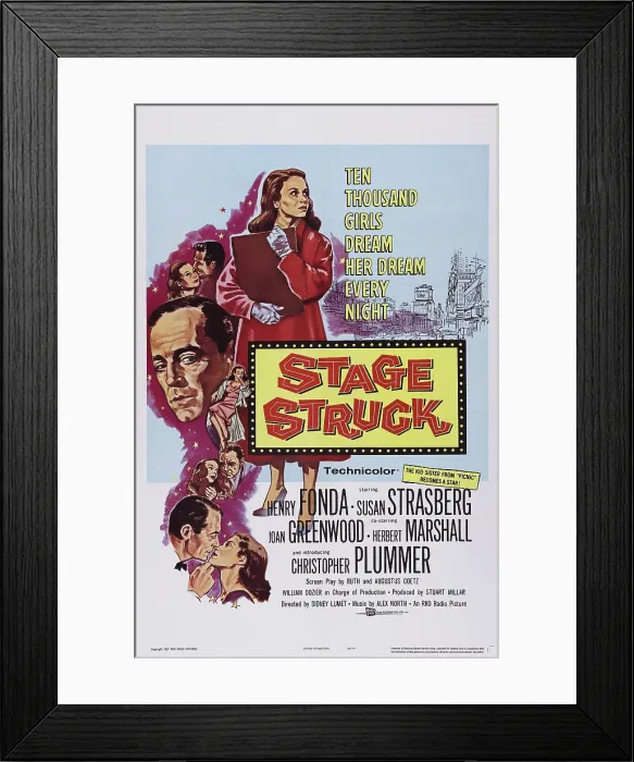 Framed Print : STAGE STRUCK, US poster art, Susan Strasberg, 1958 Framed Print : STAGE STRUCK, US poster art, Susan Strasberg, 1958