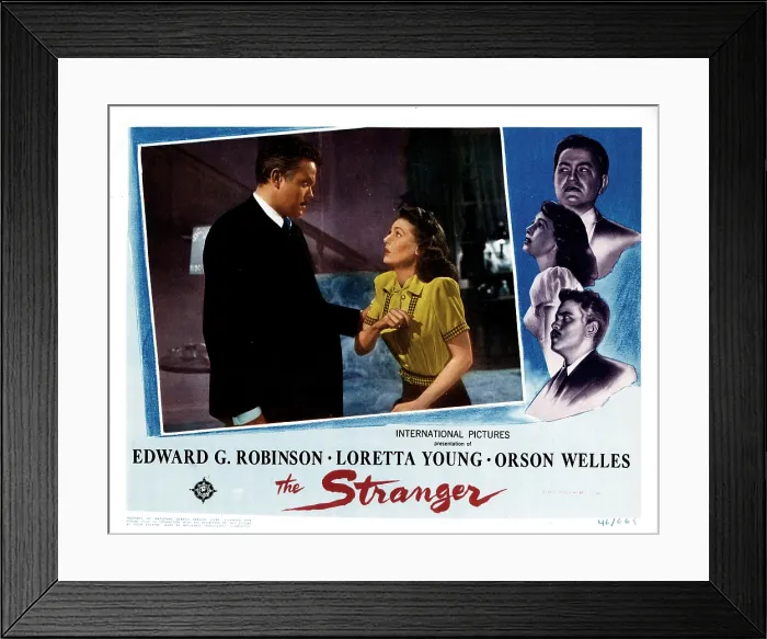 Framed Print : THE STRANGER, Orson Welles, Loretta Young 1946