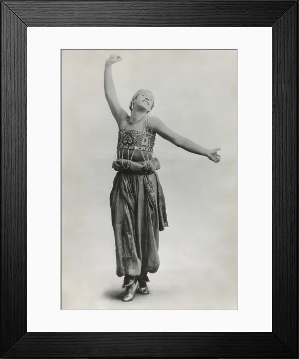 Framed Print : Vaslav Nijinsky performed in the Ballets Russes production of SCHEHERAZADE in 1910. The ballet was based on Rimsky-Korsakov's orientalist orchestral suite (BSLOC_2018_3_26)