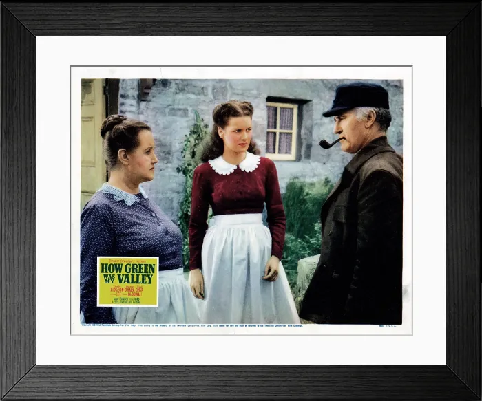 Framed Print : HOW GREEN WAS MY VALLEY, from left, Sara Allgood, Maureen O'Hara, Donald Crisp, 1941, TM and Copyright 20th Century Fox Film Corp