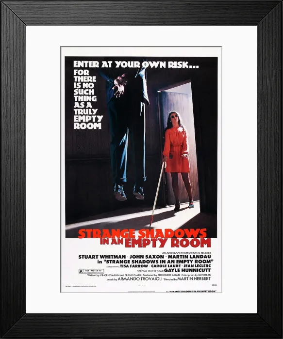 Framed Print : STRANGE SHADOWS IN AN EMPTY ROOM, (aka UNA MAGNUM SPECIAL PER TONY SAITTA), US poster, Tisa Farrow, 1976