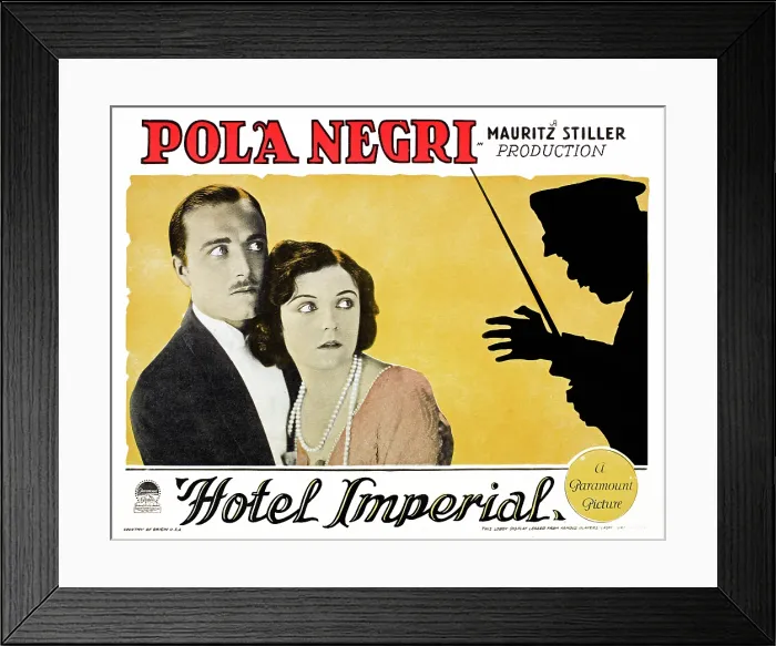 Framed Print : HOTEL IMPERIAL, from left: James Hall, Pola Negri, 1927