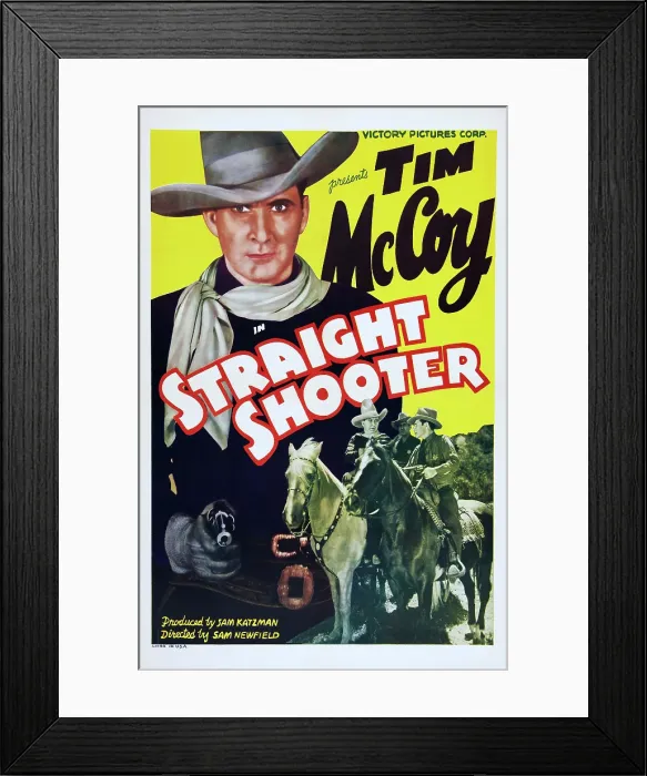 Framed Print : STRAIGHT SHOOTER, US poster art, left: Tom McCoy, 1939 Framed Print : STRAIGHT SHOOTER, US poster art, left: Tom McCoy, 1939