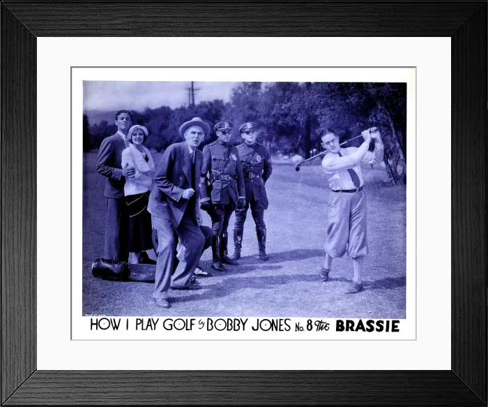 Framed Print : HOW I PLAY GOLF, BY BOBBY JONES NO. 8: THE BRASSIE, Bobby Jones (right), 1931