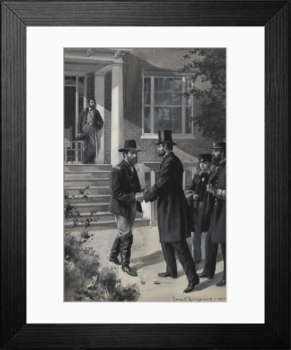 Framed Print : President Abraham Lincoln and Admiral David Porter visit Gen Framed Print : President Abraham Lincoln and Admiral David Porter visit Gen