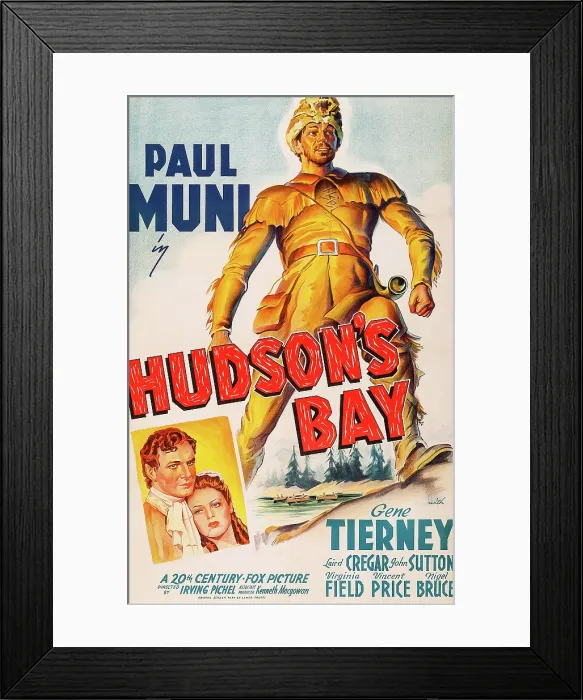 Framed Print : HUDSON'S BAY, from left, John Sutton, Gene Tierney, Paul Muni, 1940, 20th Century Fox, TM & Copyright / Courtesy: Everett Collection