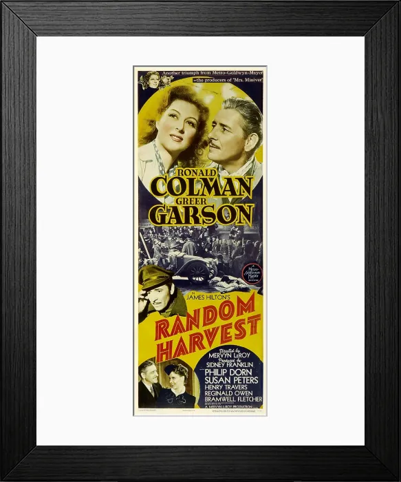 Framed Print : RANDOM HARVEST, top from left: Greer Garson, Ronald Colman, center: Ronald Colman, bottom from left: Ronald Colman, Greer Garson, 1942