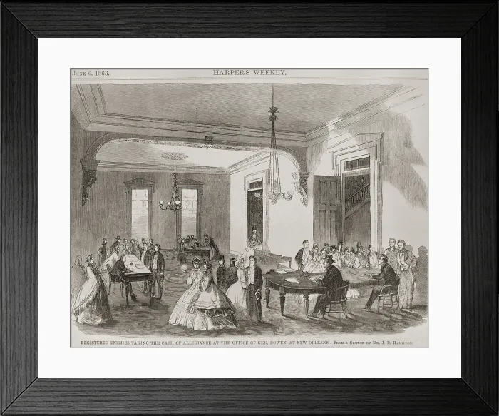 Framed Print : Union occupied New Orleans, 1863, during the US Civil War