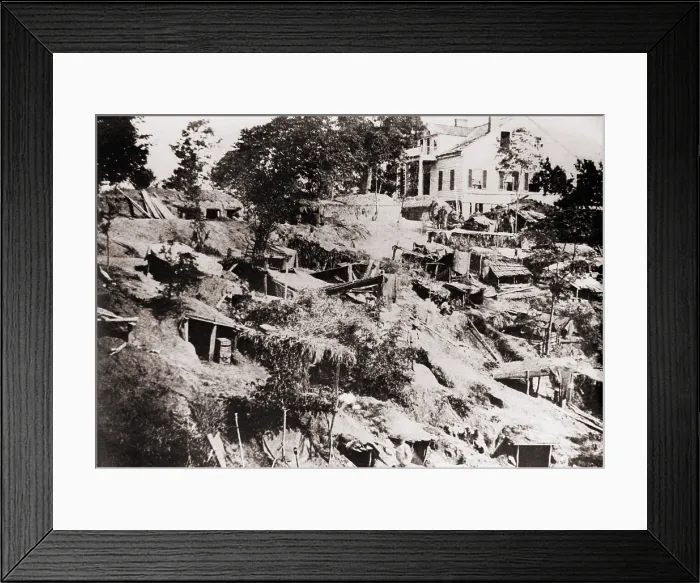 Framed Print : US Civil War, Vicksburg Campaign, Jan. 8-July 4, 1863. Shirley's House, aka White House, during the siege of Vicksburg, 1863