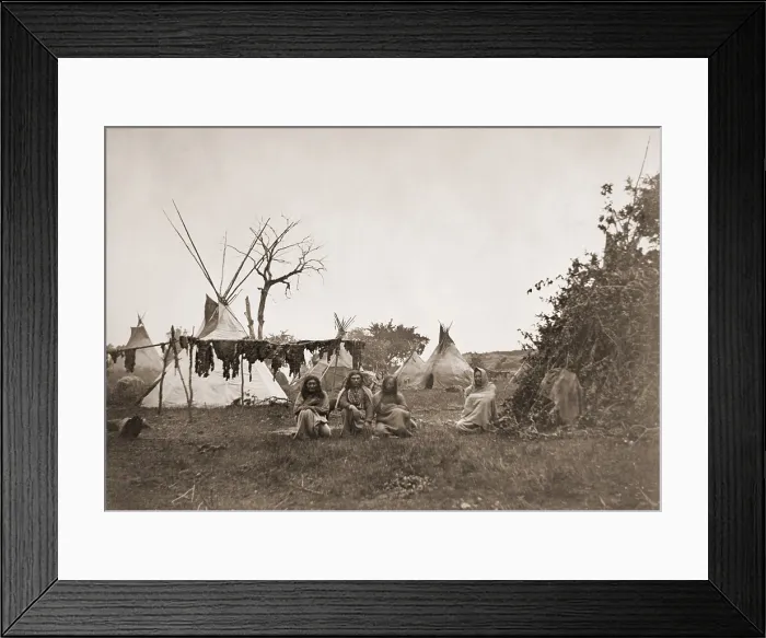 Framed Print : Buffalo meat dries in an Arapaho camp near Fort Dodge, Kansas, 1870, photo by William S. Soule (BSLOC_2019_9_70) Framed Print : Buffalo meat dries in an Arapaho camp near Fort Dodge, Kansas, 1870, photo by William S. Soule (BSLOC_2019_9_70)