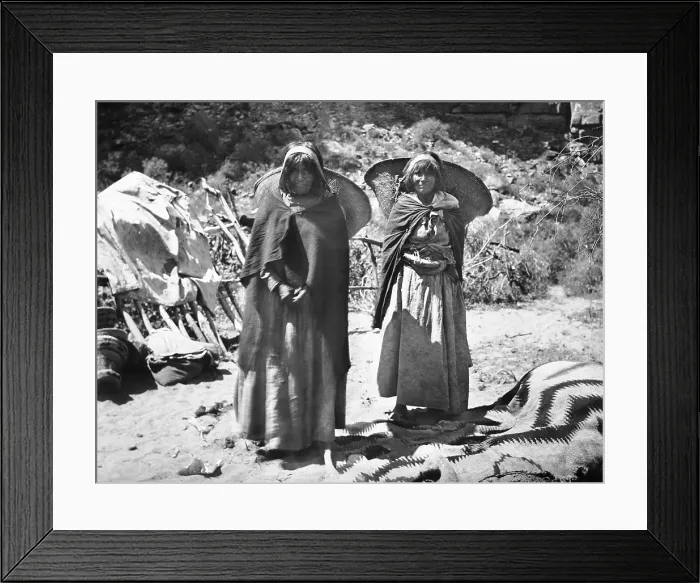 Framed Print : Two Havasupai Indian women with Kathaks on their backs, ca. 1900, by Charles C. Pierce Framed Print : Two Havasupai Indian women with Kathaks on their backs, ca. 1900, by Charles C. Pierce