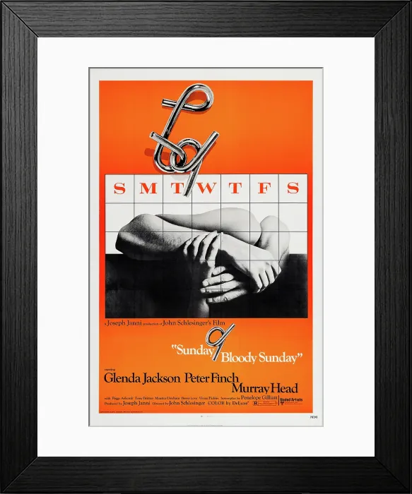 Framed Print : SUNDAY BLOODY SUNDAY, US poster, 1971