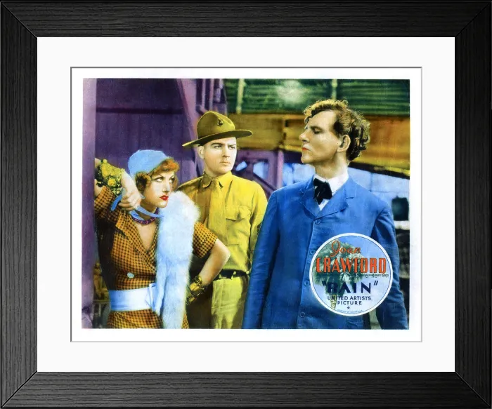 Framed Print : RAIN, from left, Joan Crawford, William Gargan, Walter Huston, 1932 Framed Print : RAIN, from left, Joan Crawford, William Gargan, Walter Huston, 1932