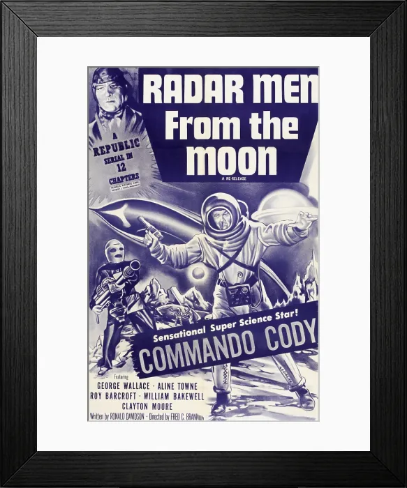 Framed Print : RADAR MEN FROM THE MOON, George Wallace on poster art, 1952 Framed Print : RADAR MEN FROM THE MOON, George Wallace on poster art, 1952